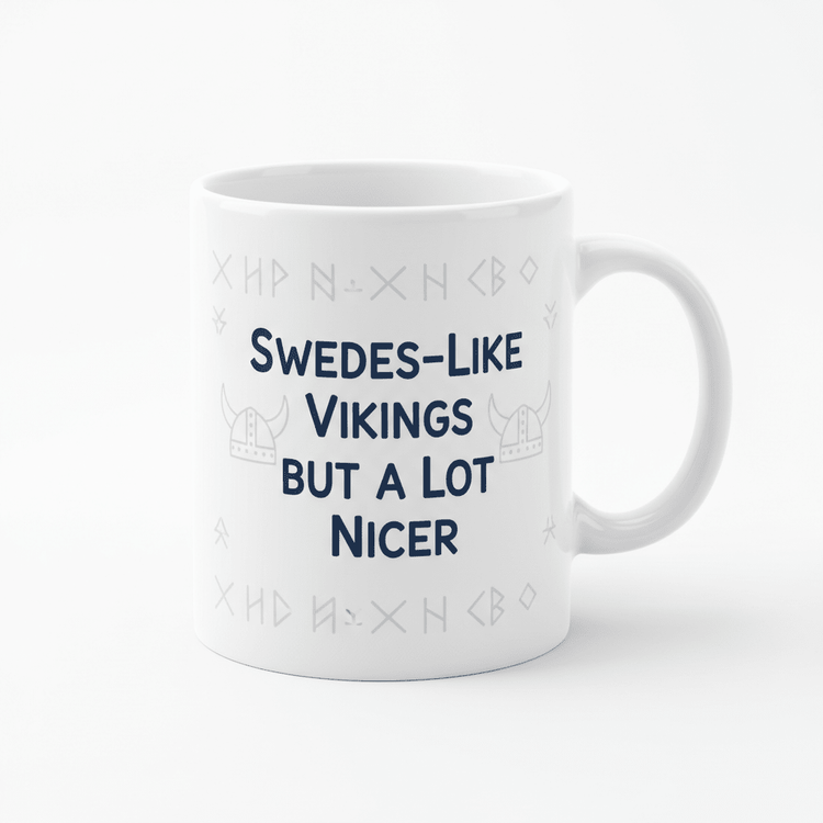 Mug: Swedes - Like Vikings but a Lot Nicer - DMC Stores